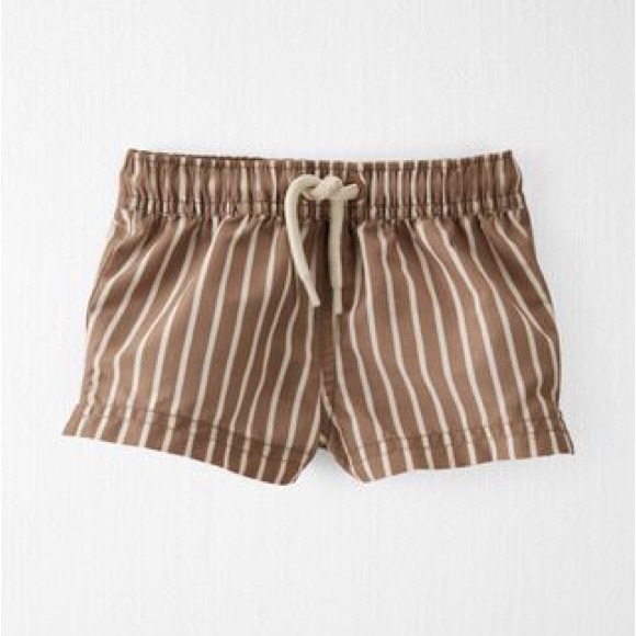 Carter's Swim Baby Striped Recycled Swim Trunks Board Shorts 3